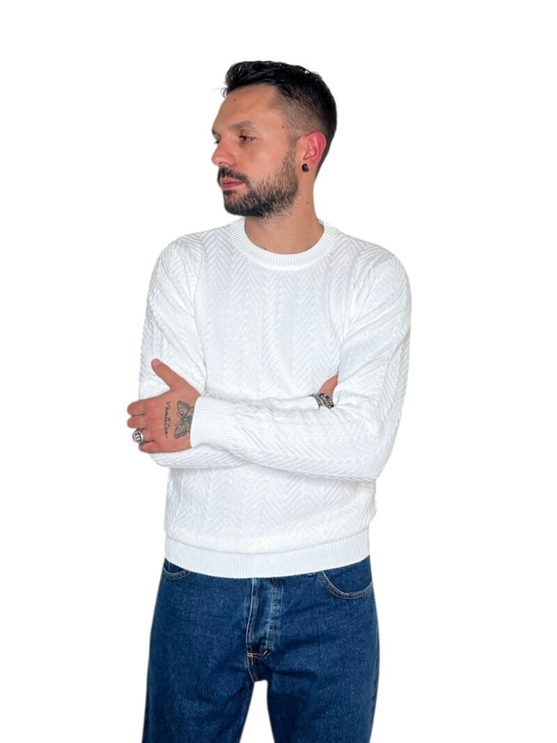 MAGLIONE GIROCOLLO BIANCO - immagine 5