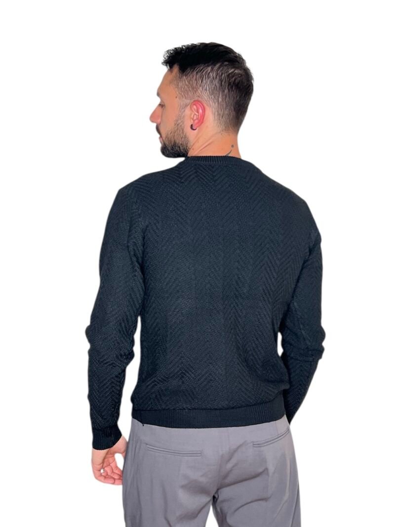 MAGLIONE GIROCOLLO NERO - immagine 5